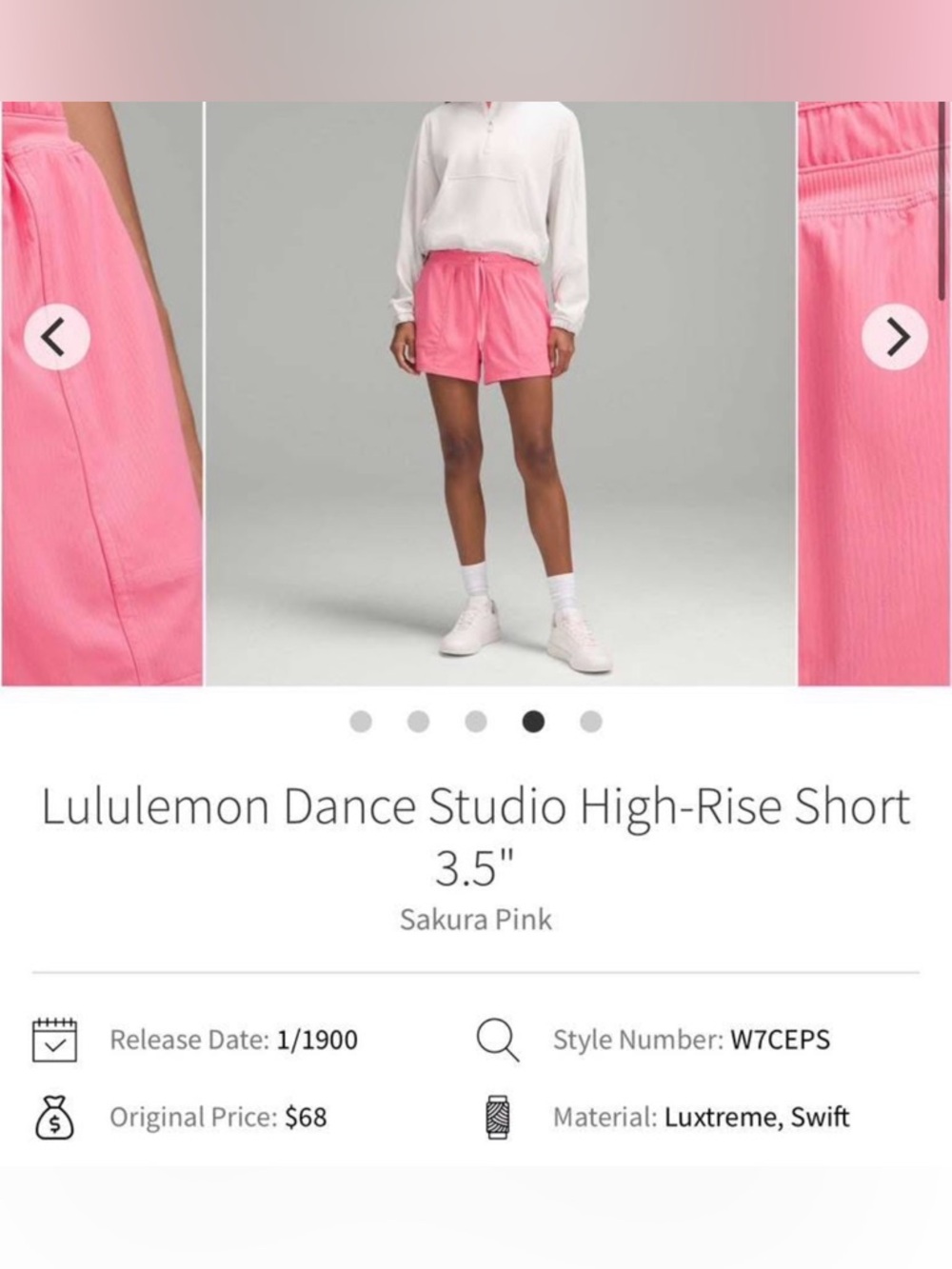 Lululemon dance studio shorts